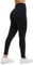 PERSIT Women's Seamless Gym Leggings - Tummy Control, High Waisted Compression Black Running Workout Sports Leggings Yoga Pants for Women - 25 Inches Black M