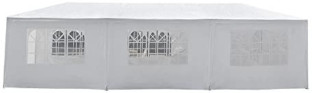 Outdoor PE Garden Gazebo Marquee Canopy Party Wedding Tent Marquee 3 x 6m or 3x9m (3X9, White)