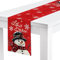Gukasxi Rot Weihnachten Tischläufer Schneemann Schneeflocke Tischwäsche Rechteck Weihnachtstischdecke Waschbar Tischdecke Weihnachten Tischtuch für Weihnachten Party Urlaub Tischdeko, 180 x 33cm