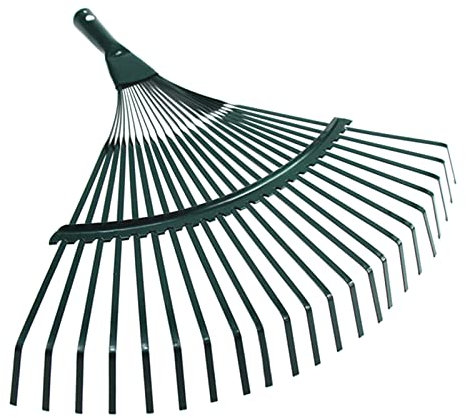 Râteau en métal en Acier Robuste à 22 Dents pour tête Feuilles de pelouse en Acier à Haute teneur en Carbone Outils de Jardin de Jardin sans poignée Outil à la Maison