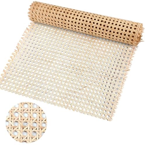 Kleemeiero Rollo de Ratán de Caña Rollo de Mimbre Natural 40CM*1M Ratan Rejilla Mimbre Rollo de Malla de Ratán Rollo de Correas de Ratán de Caña para Tejida para Muebles, Sillas, Armarios, Decoración