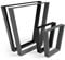 NOGGI: 2 Tischkufen Metall (77/50x72cm-schwarz-Esstisch) I Tischbeine V-Form I Möbelfüße für Dein DIY Schreib-, Couch-, Wohnzimmer- oder Bartisch Projekt I Moderne Scandic Legs aus Vierkantprofilen