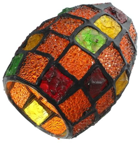 HOMSFOU Lampenschirm Aus Buntglas Mosaik Lichtschirm Lampenschirm Aus Glas Lampenabdeckung Aus Glas Pendelleuchte Kleiner Lampenschirm Retro-lampengehäuse Kronleuchter Schatten Klassisch