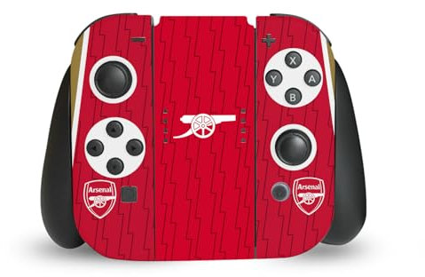 Head Case Designs Offizielle Arsenal FC Home 2023/24 Wappen-Set Vinyl Haut Gaming Aufkleber Abziehbild Abdeckung kompatibel mit Nintendo Switch Joy-Con Controller