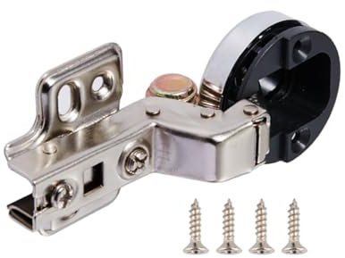 Gralara Cerniere per porte in vetro Hardware per armadietti di casa Cerniera chiusa con foro da 35 mm Cerniera nascosta con foro da 35 mm, Grande curva