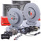 ZIMMERMANN Bremsenset inkl Bremsscheiben Vorne Belüftet Ø 288 mm + Hinten Voll Ø 245 mm und Bremsbeläge Vorne und Hinten Kompatibel mit AUDI A4 B6 (8E2), A4 B6 Avant (8E5), A4 B7 Avant (8ED)