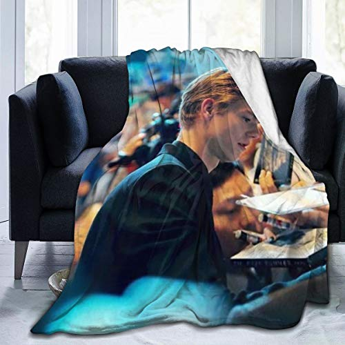 Amkong Thomas Brodie-Sangster Fleecedecke, leicht, superweich, gemütlich, Luxus-Bettdecke, Mikrofaser