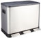 Home Treats 24 Litre Rubbish Bin Kitchen Recycling Bin 3 x 8 Litre Compartments Pedal Bin Soft Close Metal Trash Can With Handles & Inner Buckets