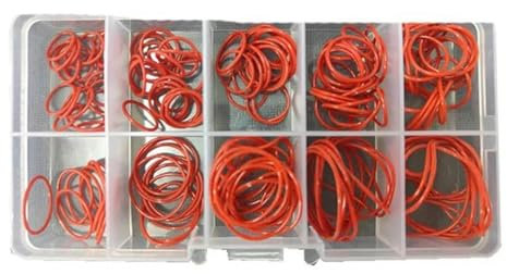 CS1mm-CS4mm Rote O-Ring-Dichtung Schwarze NBR-Silikon-O-Ring-Sanitärdichtungen Ölbeständiges Hochtemperatur-Oring-Kit-rot cs1,0mm-10 Boxen