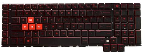 Tastiere per Omen 17-an 17-an00 17-an013tx 17-an014tx Stampa Gaming Versione USA Tastiera retroilluminata Tastiera ben testata Tastiera per laptop Tastiera layout USA Tastiera retroilluminata