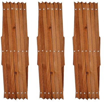 KANTA Wooden Trellis Expandable Expanding Garden Trellises Riveted Climbing Plants Decoration Plant Partitioning Trellis Wall Panel For Small Animals Pack Of 3 (1.8 x 0.6m KL2001)