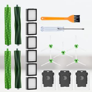 CkeyiN Accesorios de Recambios Compatibles con iRobot Roomba E I Series,E5 E6 i7 i7+ i3+ i4+ i6+ i8+,Kit de Repuestos para Roomba Aspiradora,4X Cepillos Principales 6X Filtros 5X Cepillos Laterales