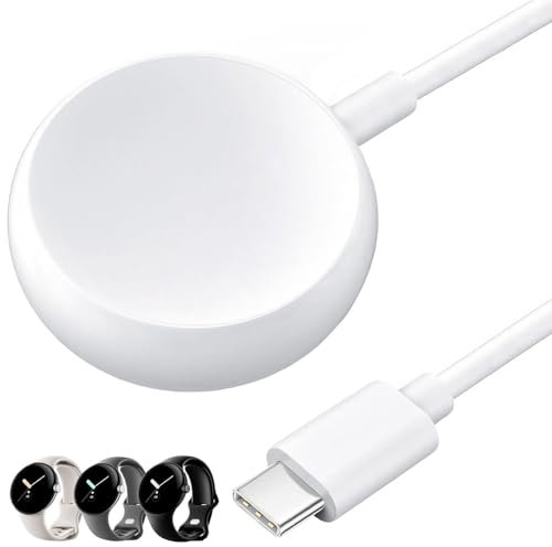 Dayume Replacement for Google Pixel Watch Charging Cable, USB C Magnetic Charging Dock Cable Only for Google Pixel Watch, White, 3.3FT