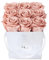 EG EMMIE GRAY Classic Infinity Rosebox | Eckig | S | Marble Silver – mindestens 9 Infinity Rosen mit langjähriger Haltbarkeit, echte Rosen die bis zu 3 Jahre blühen, konservierte Rosen (Antique Pink)