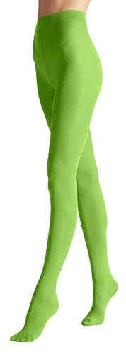 VENEZIANA NUOVA Satinelle 40 DEN Bunte Strumpfhosen Damen - Mikrofasern - Matte Blickdicht - Kiwi - L