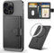 SHIELDON Cartera de Cuero Genuino, Tarjetero Magnético, Porta Tarjetas Extraíble [Bloqueo RFID] Leather Wallet Card Holder Compatible con iPhone 16/15/14/13/12 – Negra