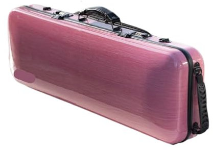 BELELUCKY Geigenkasten Geigenkoffer aus Kohlefaser, 4/4-Größe, Mehrfarbig, erhältlich mit Notentasche, Codeschloss, wasserdicht, leicht FüR Violine(Pink)