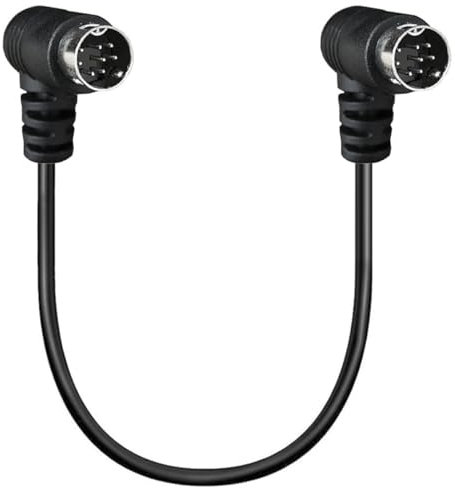 HUHANGGod S-Video Mini Cable DIN de 8 pines, doble adaptador macho a macho de 90 grados para receptor de TV, TV, monitor, proyector (50 cm)