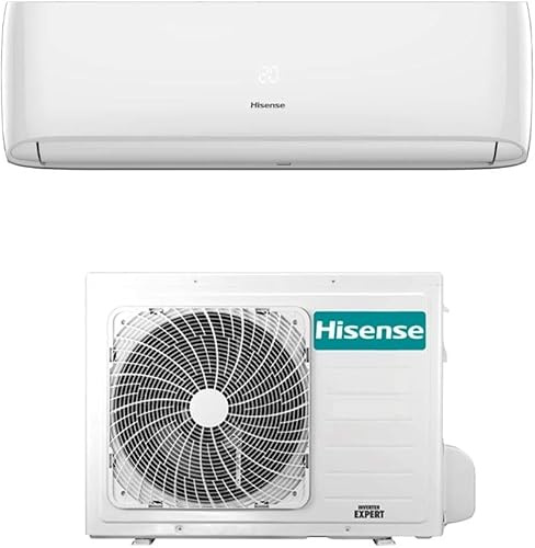 Climatizzatore WiFi Incluso Hisense Condizionatore Deumidificatore Pompa di Calore Split a Parete con Telecomando Risparmio Energetico (12000 BTU)