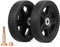 BESPORTBLE 7 Inch Lawn Mower Wheels 2 Pcs Plastic Replacement Wheels for Mowers Easy Installation Pvc