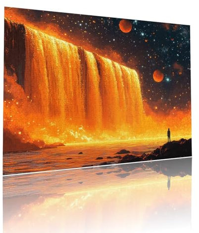 Fallen Puzzle für Erwachsene Kinder Anspruchsvoll 80 Teile Impossible Klassische Puzzles Schwer Traum ab 8 9 10 Jahre für Mädchen Jungen Jigsaw Kunst Educa, für Dekoration und Geschenke 15x20cm t-855