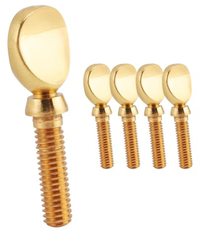 Asyduey Gold Copper Clarinet Saxophone Sax Neck Tightening Screws Soprano Alto Tenor Woodwind Instrument Parts Pack of 5