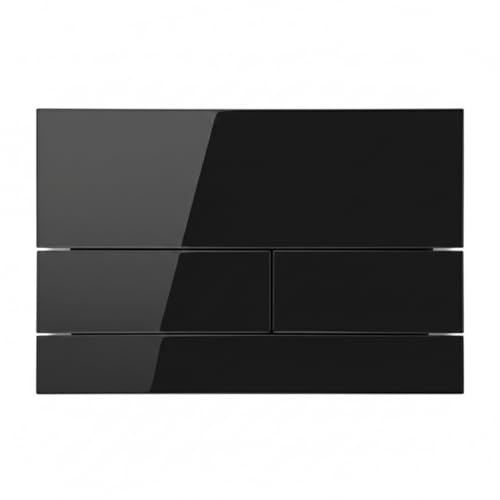 Balneo WC Betätigungsplatte Schwarz Unterputz Dual Flush | Drückerplatte WC, Wandmontage, Modernes Design, Wasser sparen