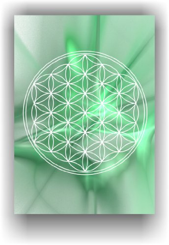 Die Blume des Lebens - Flower of Life - Lebensblume - Geschenkidee Wandbild Deko Energiebild Kunstdruck Chakren Bild