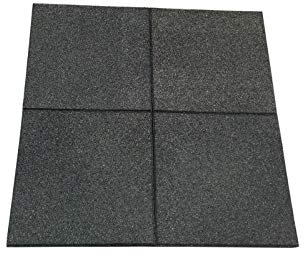 Allstores24 Fallschutzmatten Set 1m² Tina (Stärke 30mm), Granulatmatte, Fallschutzmatte, Bodenmatte, Sportmatte, Farbe: schwarz