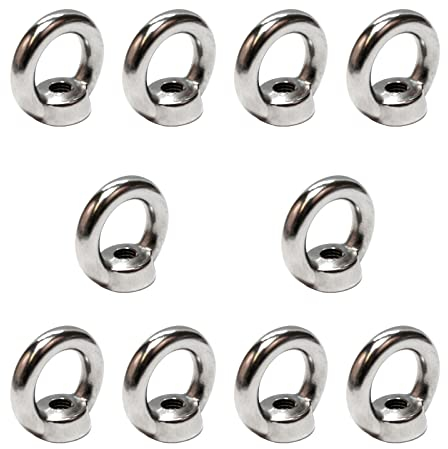 PRIOstahl® RINGMUTTER Edelstahl V4A Ringbolzen Ringschrauben | M8-10 Stück