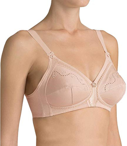 Triumph Women's Doreen + Cotton 01 N Non-Wired Bra, Beige, 38DD
