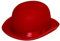 Roter Bowler Hut Gr. 59 Melone für Hochzeiten Party Reiterhut Melonen Faschingshut
