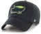 47 Brand Tampa Bay Rays Cooperstown Clean Up Verstellbare Mütze - MLB Baseball Cap - Schwarz/Vintage Unisex Erwachsene