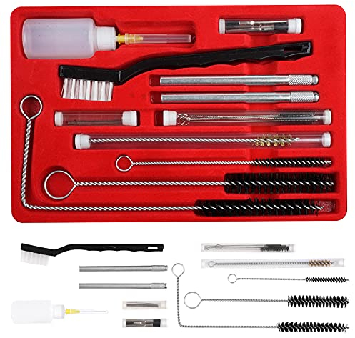 CANOPUS Professional Spray Gun Cleaning Kit with Case, 22 Piece Complete Brush Set for Cleaning HVLP Spray Paint Guns, Air Tools, Airbrush, Air Spray