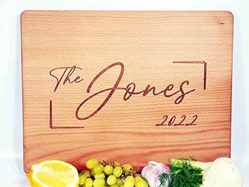 Personalisiertes Schneidebrett mit Monogramm | Geburtstagsgeschenke | Holzbrett mit Gravur | Personalisierte geschenke | Geschenk für freund | Schneidebrett holz mit Lasergravur von Algis Crafts