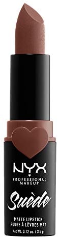 NYX Professional Makeup Lippenstift - Suede Matte Lipstick, superleichter & pudriger Lippenstift, intensiv mattes Finish, 3,5 g, Free Spirit 04
