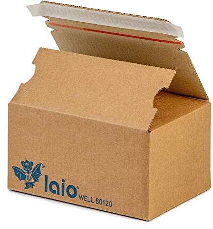 Laio Karton 213 × 153 × 109 mm, Versandkarton mit Blitzboden und Haftklebeverschluss, 25 St.