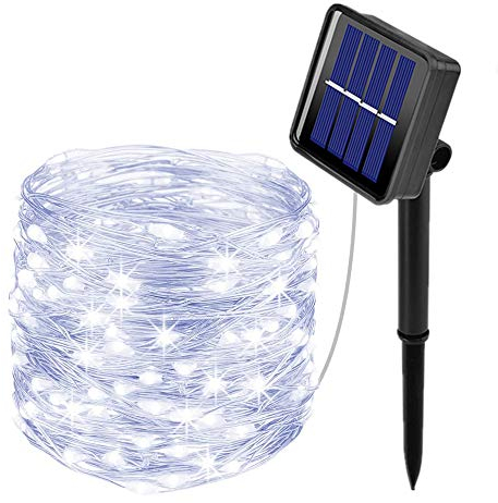 ooklee Solar Powered String Lights,Solar Fairy Lights,10 Meters/ 33Ft 100LEDS / 8 Modes,Waterproof Copper Wire Lighting for Indoor，Outdoor，Wedding，Patio，Home，Garden Decoration