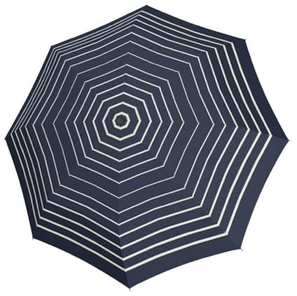 Doppler Regenschirm 27 cm, Medium, Navy Blue, Achteckig, Automatisches Öffnen und Schließen, Wasserdicht, Windkanalgetestet