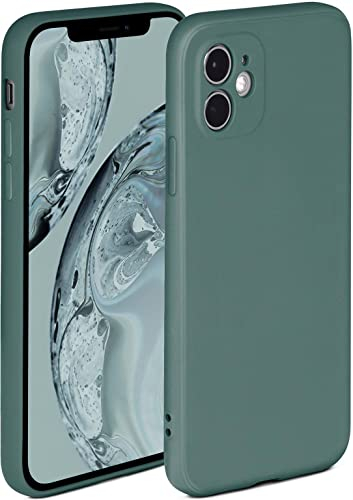 ONEFLOW Soft Case für iPhone 12 mini Hülle aus Silikon mit Kameraschutz, Silikonhülle mit erhöhtem Schutz fürs Display, Backcover Schutzhülle, weiche Handyhülle, Petrol