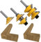 Pilang Zxxin-Fräser, Eintrag Innen Tenon Tür Router Bit Set, Matched-Fräser-Spitzen-Schnitzen for Holz, 8mm 12mm Schaft 3pcs, Langlebiges Zubehör (Cutting Edge Length : 8mm Shank)
