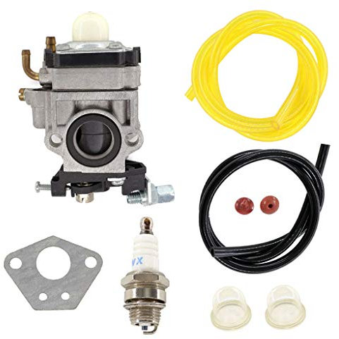 HURI Carburetor Spark Plug Fuel Hose Line Kit For Hyundai HYBC5200 52cc 2-Stroke Petrol Grass Trimmer Brushcutter Carburettor