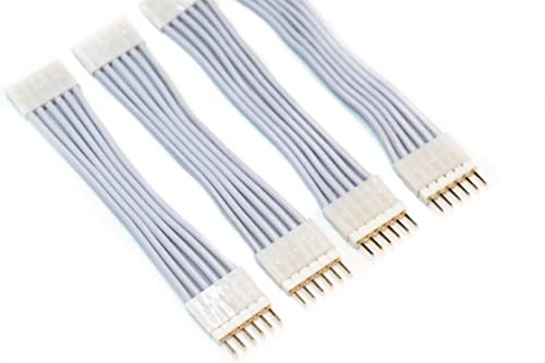 Litcessory Flexible Corner Connector/Extension Cable for Philips Wiz LED Light Strips (2in, 4 Pack, White)