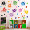 Colorful Inspirational Quote Wall Stickers Watercolor Paint Ink Splatter Splotches Wall Decals Motivational Letter Positive Sayings Phrases Educational Wall Sticker for Kids Classroom Playroom School