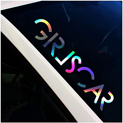 Finest Folia Frontscheibenaufkleber Schriftzug Girlscar Aufkleber für Windschutzscheibe Heckscheibe Frontscheibe Auto Fahrzeug Dekor Sticker FS128 (Hologramm, Außenklebend)