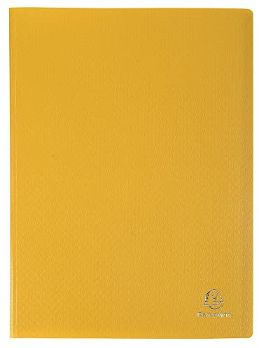 Exacompta - Réf. 8569E - 1 Protège-documents OPAK - 60 pochettes grainées antireflet - 120 vues - pour format A4 - dimensions 24 x 32 cm - couverture en polypro souple - couleur jaune