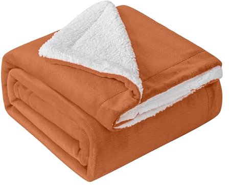Mixibaby Flauschige Kuscheldecke Sherpa Coral extra weich & warm Wohndecke Flanell Fleecedecke, Größe:150 cm x 200 cm, Farbe:Hellbraun