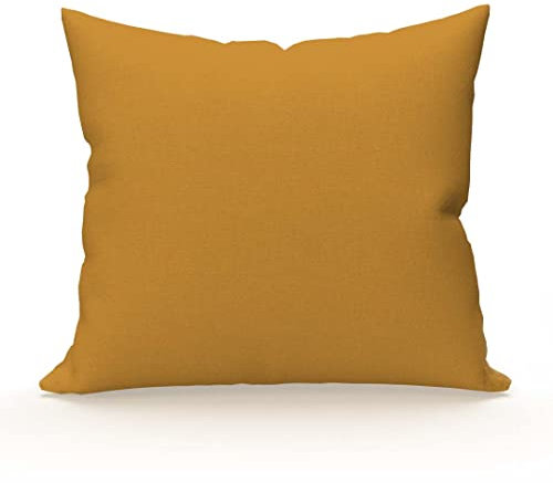 Soleil d'ocre, Taie d'oreiller, Coton 57 Fils, Moutarde, 63x63 cm