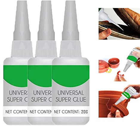 Universal Super Glue,Waterproof Quick Dry Strong Plastic Glue,Adhesive Bonding Liquid for Resin Ceramic Metal Glass,for Metal Leather Wood Plastics Various Surfaces