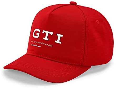 Volkswagen 5HV084300A645 Baseballkappe GTI Kinder Cap Baseballcap Basecap, schwarz/rot